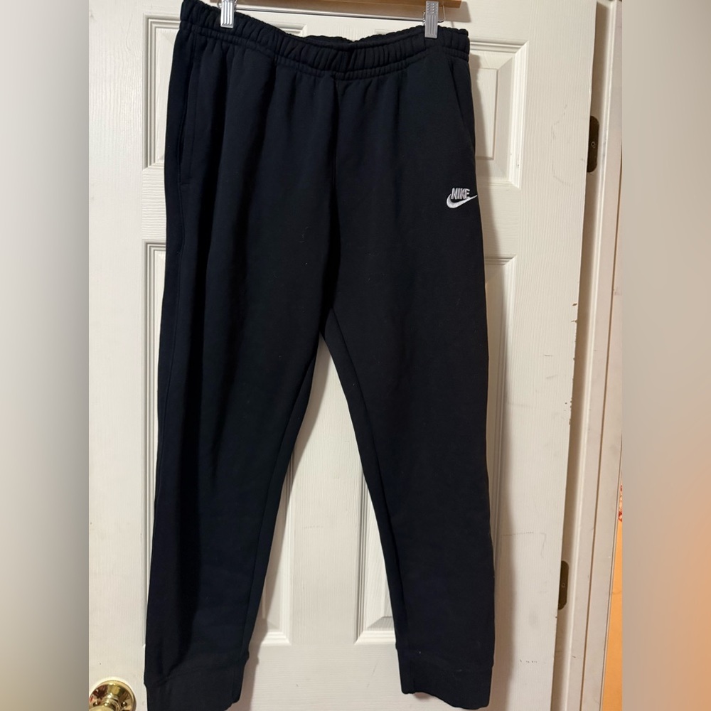 Nike Black Joggers with White Logo